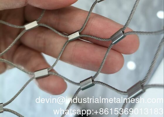 Stainless Steel Cable Mesh 304 316 Metal Wire Rope Mesh for Stair Railing