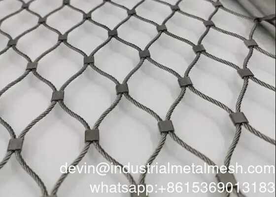 High Precision AISI 304/308/316 Cable Mesh About SUS Wire Rope Mesh for Construction Protection