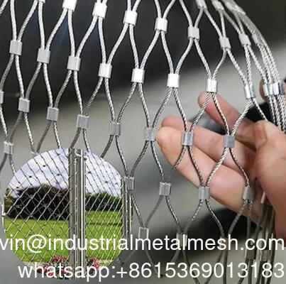 Stainless Steel Rope Mesh Balustrade Flexible Rope Net Fence for Sale