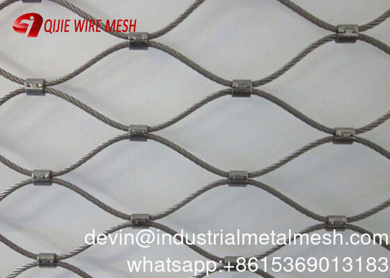Flexible 304 316 Stainless Steel Cable Ferrule Woven Wire Rope Mesh for Bridge