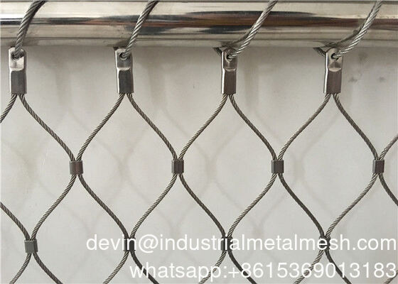 316 Metal Wire Rope Mesh for Stair Railing Rhombus Mesh and Protection Animal Zoo