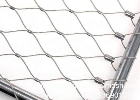 Custom Ferrule Type Inox 316 Wire Rope Net Flexible Stainless Steel Cable Webnet X Tend Mesh