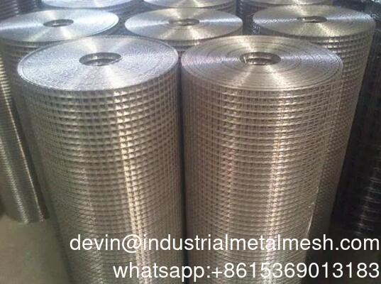 Galvanized Wire Mesh 1.5m X 25m Silvery Welded Wire Mesh Roll