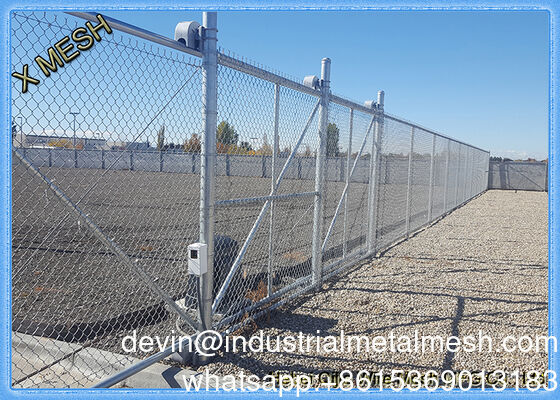 9 Gauge Galvanized Diamond Wire Mesh/PVC Plastic Vinyl Cyclone Chain Link Fence for Highway Railway Temporary