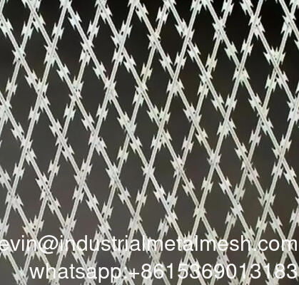 Safety Powder Coating Welded Razor Wire Mesh Razor Mesh Fence