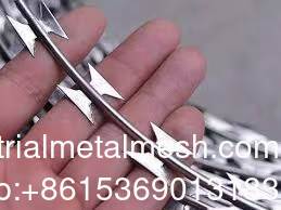 Hot Dipped Galvanized Cross Type Concertina Razor Barbed Wire