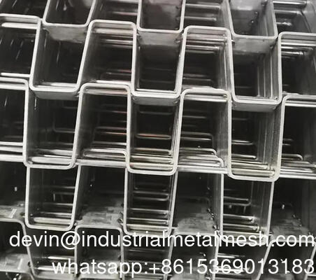 Horseshoe Conveyor Belt Metal U Shape Honeycomb Belt Mesh