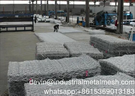 Galvanized or PVC Coated Welded Woven Hexagonal Mesh 8X10cm Gabion and Gabion Box