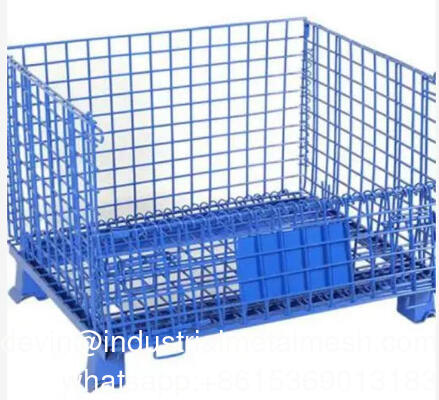 Heavy Duty Industrial Rigid Folding Metal Steel Wire Mesh Stillage