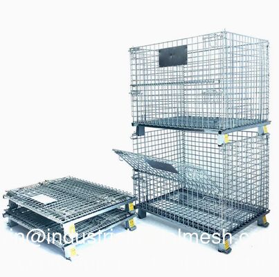 Customized Heavy-Duty Stackable Steel Wire Mesh Basket Durable Storage Logistics Transportation