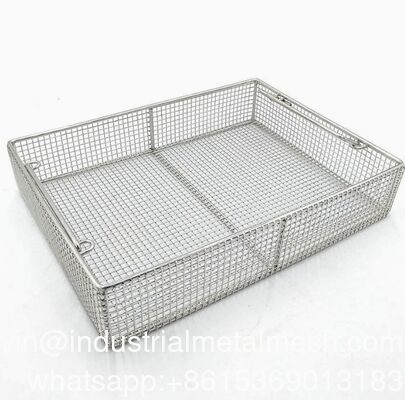 Customized Metal Net Basket Stainless Steel Wire Mesh Basket for Frying Cooking