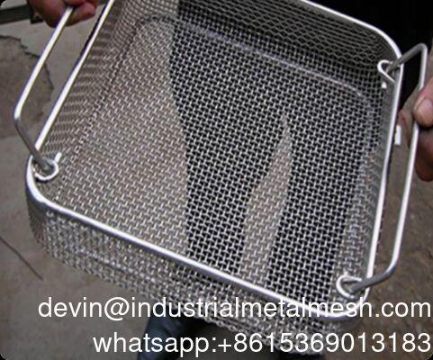 High Quality Food Grade Stainless Steel Square Cleaning Storage Wire Basket
