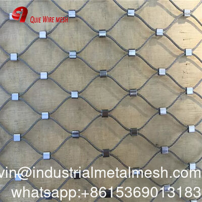 New 304/316 7*7 Stainless Steel Woven Protection Fence Flexible Metal Wire Rope Bird Cage Cable Protecting Safety Mesh