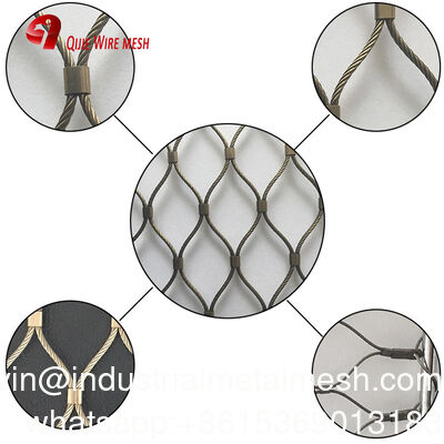 Stainless Steel Wire Rope Cable Hand-Woven Net Flexible Metal Mesh Net