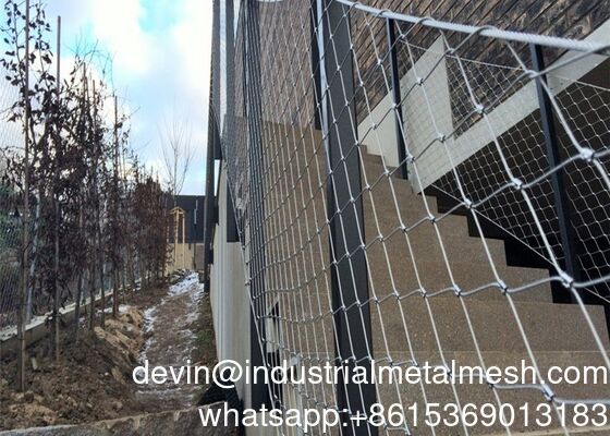 Flexible Animal Enclosure Stainless Steel Wire Rope Mesh Bird Netting