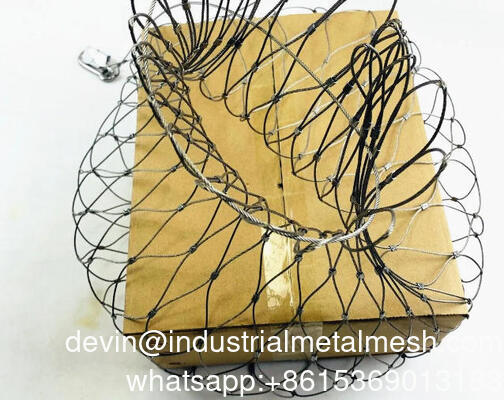 304/316 Stainless Steel Rope Mesh, Animal Enclosure Safety Flexible Woven Net