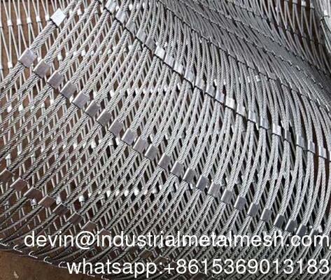 Flexible 304/316 Hand Woven Stainless Steel Knotted Wire Rope Cable Mesh for Zoo Security Fence Aviary Protective Net