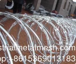 PVC Stainless Steel Concertina Razor Blade Barbed Wire Bto-22 Bto-60 Cbt-65 Fencing Wire Price