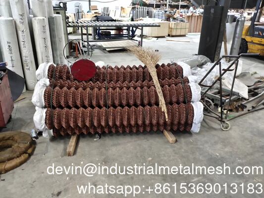 PVC Coated Chain Link Fence 50*50mm Diamond Wire Mesh Fence Netting