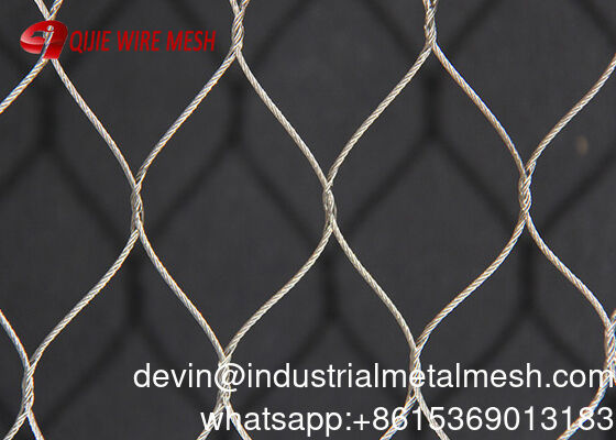 Ss 304 Ss 316 Stainless Steel Wire Rope Mesh Stainless Steel Ferrule Rope Mesh for Sale