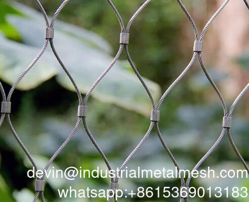 High-Tensile Flexible 316 Hand Woven Knotted Stainless Steel Cable Rope Mesh