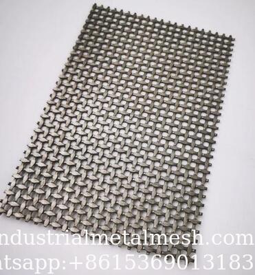 Antique Brass Flat Stainless Steel Wire Decorative Crimped Woven Wire Mesh Panels Grilles for Cabinet Door Inserts