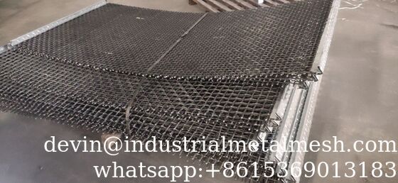 Gravel Crusher Hooked Vibrating Sieve Screen Mesh 65mn Stainless Steel Crimped Wire Mesh for Mining and Quarry