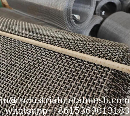 Crimped Wire Self Cleaning Mesh with Polyurethane Fixing Strips