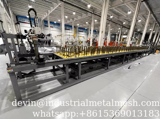 Fully Automatic Obstacle Weave Wire Mesh Putanka Anti Tank Nets Production Line