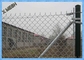 Industrial Black Chain Link Fence Fabric With Heavy Duty Sliding Gates