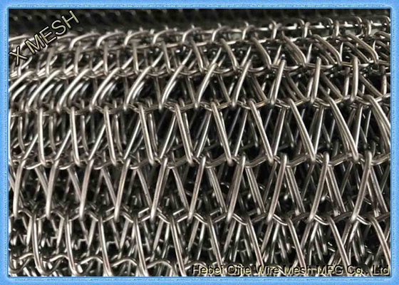 Flexible Freezer Spiral Metal Mesh Conveyor Belt 156'' Width For Food Processing