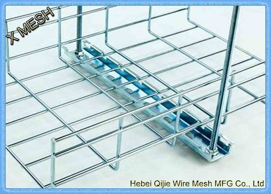 Galvanized / Powder Coated Wire Mesh Cable Tray , Metal Mesh Tray SGS Listed