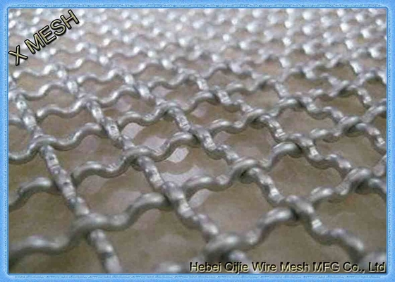 Metal Decorative Lock Crimped Stainless Woven Wire Mesh For Interior Design