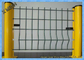 3D PVC Coated Green Security Steel Fence , 5.0mm Wire Mesh Fence Panels