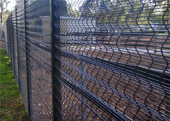 358 Anti - Climb High Security Welded Wire Mesh Fence Galvanized And Powder Coating