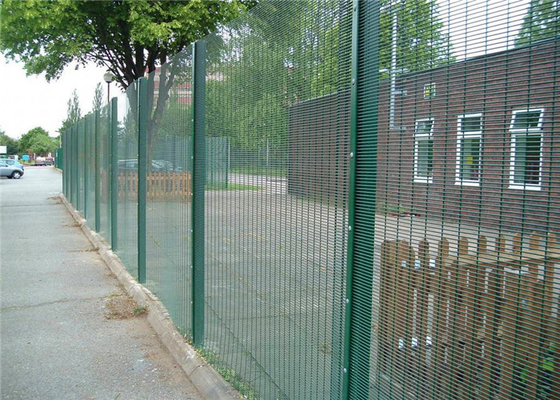 358 Anti - Climb High Security Welded Wire Mesh Fence Galvanized And Powder Coating