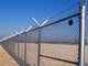Zinc Coated Galvanized Steel Chain Link Fence Application With Razor Barbed Wire