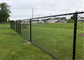 Commercial Black PVC Coated Chain Link Fence Fabric For School Sports Fence