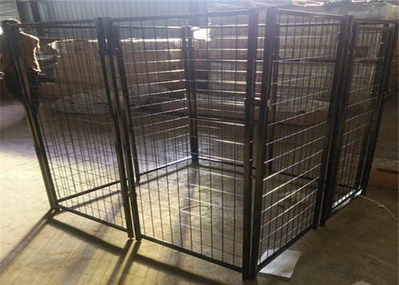 Large Folding Pet Cage For Dog House / Metal Dog Crate Kennel With Gate