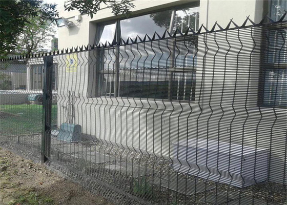 Powder Coated Welded Wire Mesh Fence Panels For Prison With Square Hole