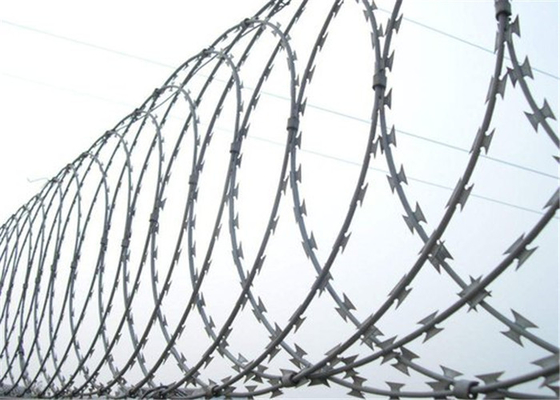 Powder Coating 450mm Coil Diameter Prison Razor Wire Corrosion Resistance