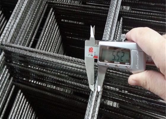 Reinforcement Concrete Metal Welded Mesh Panel Rebar Black For 5-16mm