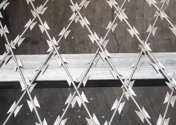 Welded Galvanized Concertina Razor Barbed Wire Fencing With Loops