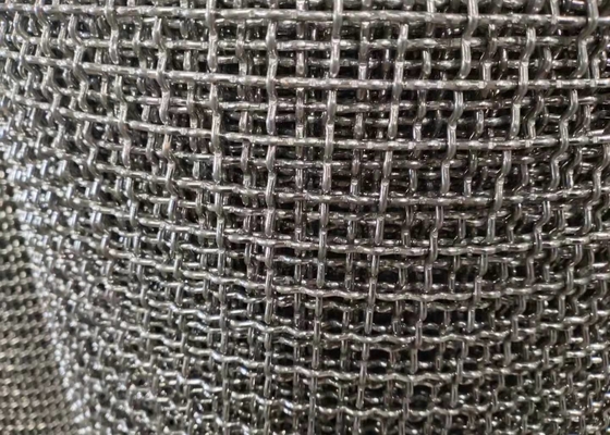 Welded Stainless Steel Woven Wire Mesh , Aluminum Crimped Metal Mesh Panels 1.20m X 100m