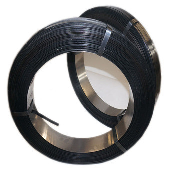 0.9*19mm Hoop Iron Sgcc Steel Packing Strips Black Color For Manual Packing