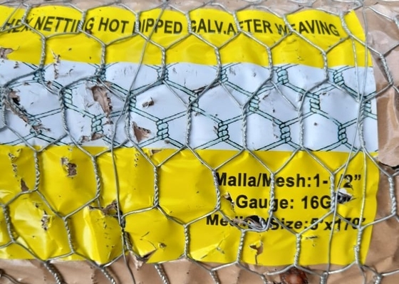20 Ga Chicken Stainless Steel Woven Wire Mesh Poultry Mesh Hexagon Hole 3/4"