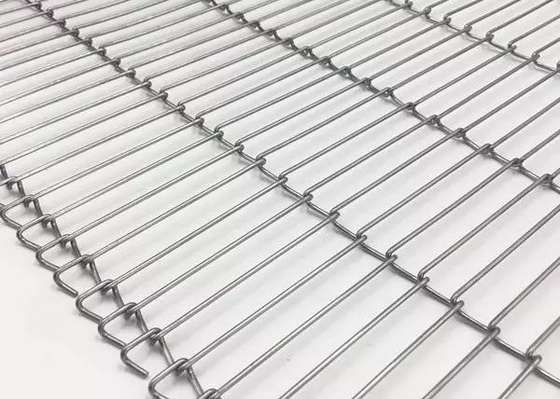 Food Processing Stainless Steel Wire Flat Chain Link Mesh Conveyor Belt