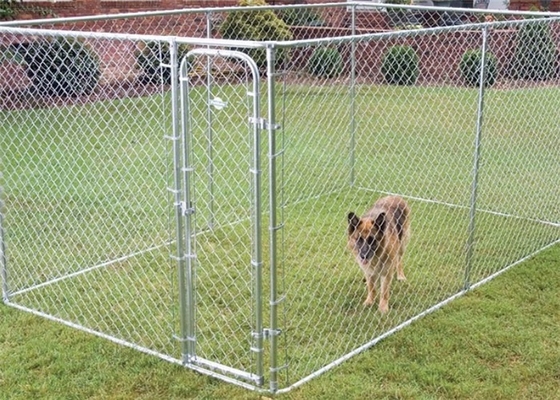 Stackable Folded Galvanized Steel Chain Link Storage Cage For Dog Run