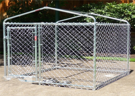 Stackable Folded Galvanized Steel Chain Link Storage Cage For Dog Run