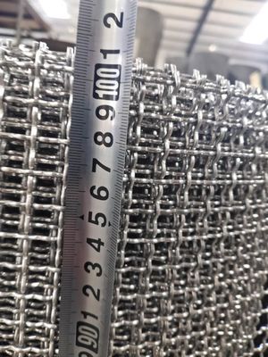 Metal Decorative Lock Crimped Stainless Woven Wire Mesh For Interior Design